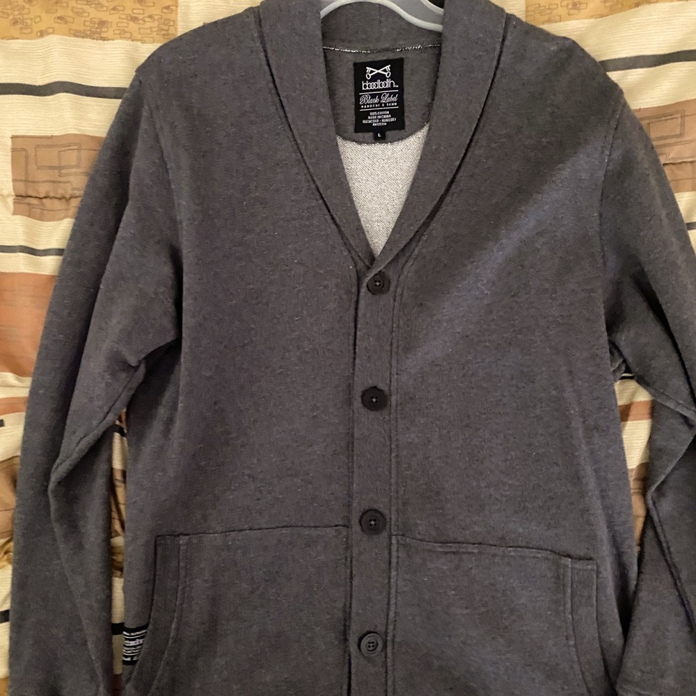 Grey large good condition cardigan streetwear brand